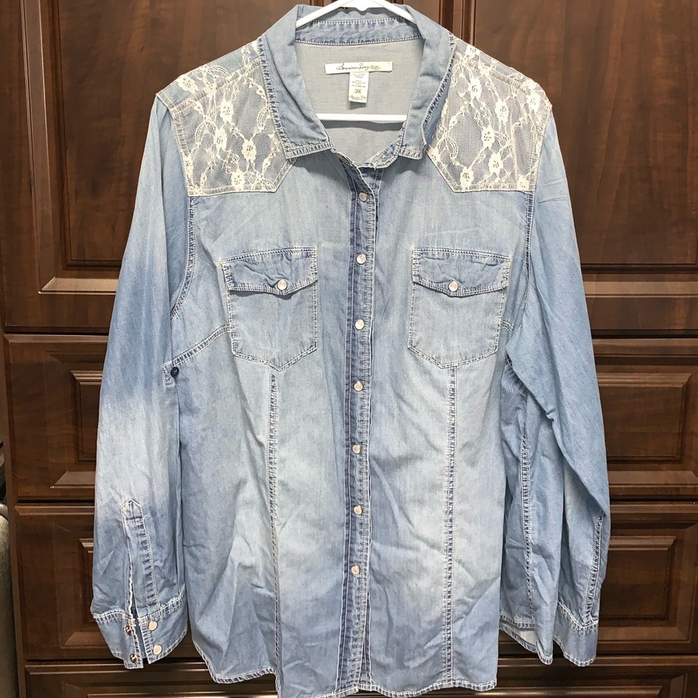 American Rag, Blue Jean & Lace Shirt